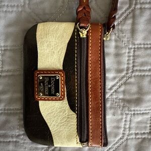 Dooney & Bourke Brown and Cream mini wallet